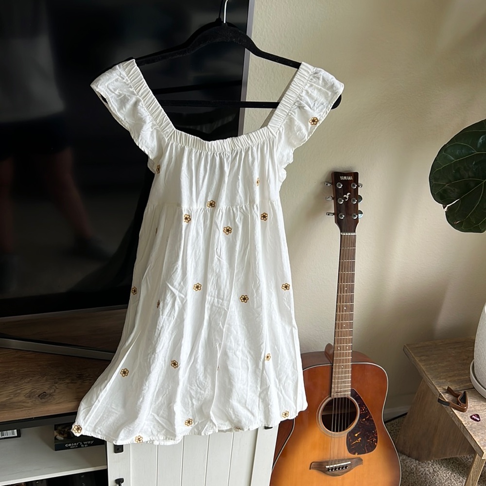 Off the shoulder baby doll dress